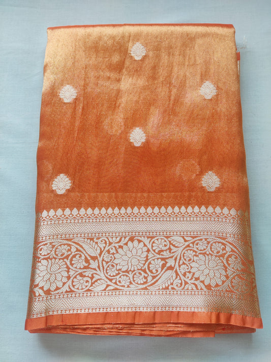 Kavya Banarasi Tissue Saree Dual Tone