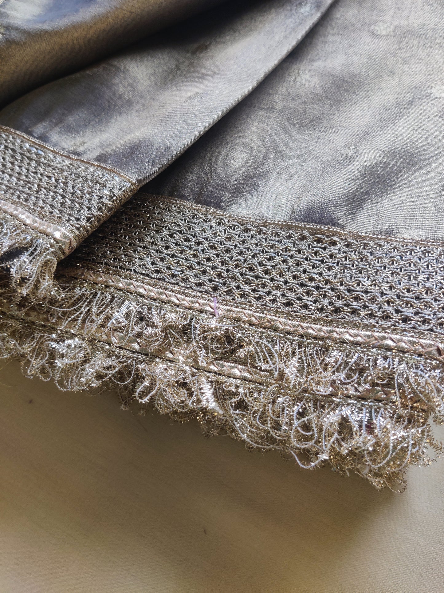 Myra Banarasi Tissue Saree with Lace