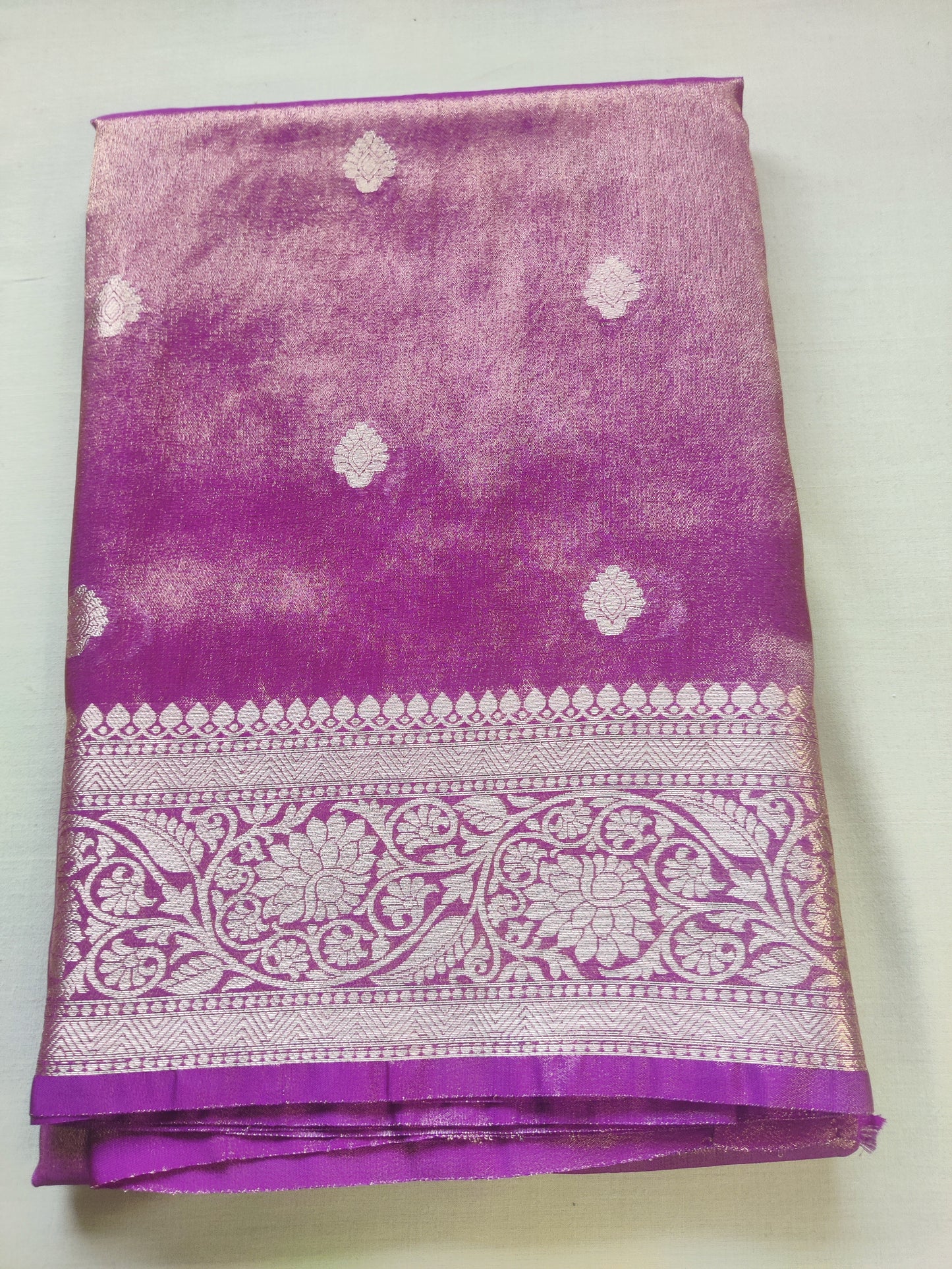 Kavya Banarasi Tissue Saree Dual Tone