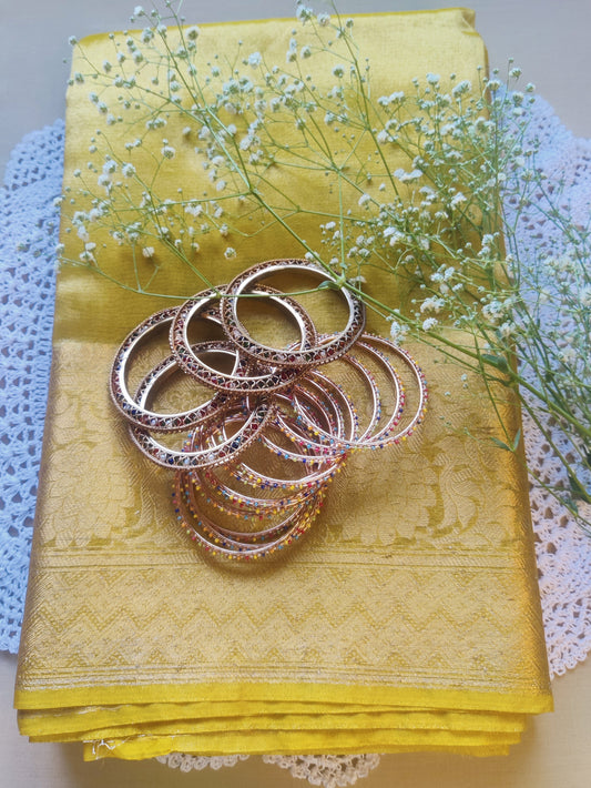 Olive Gold Tissue Saree