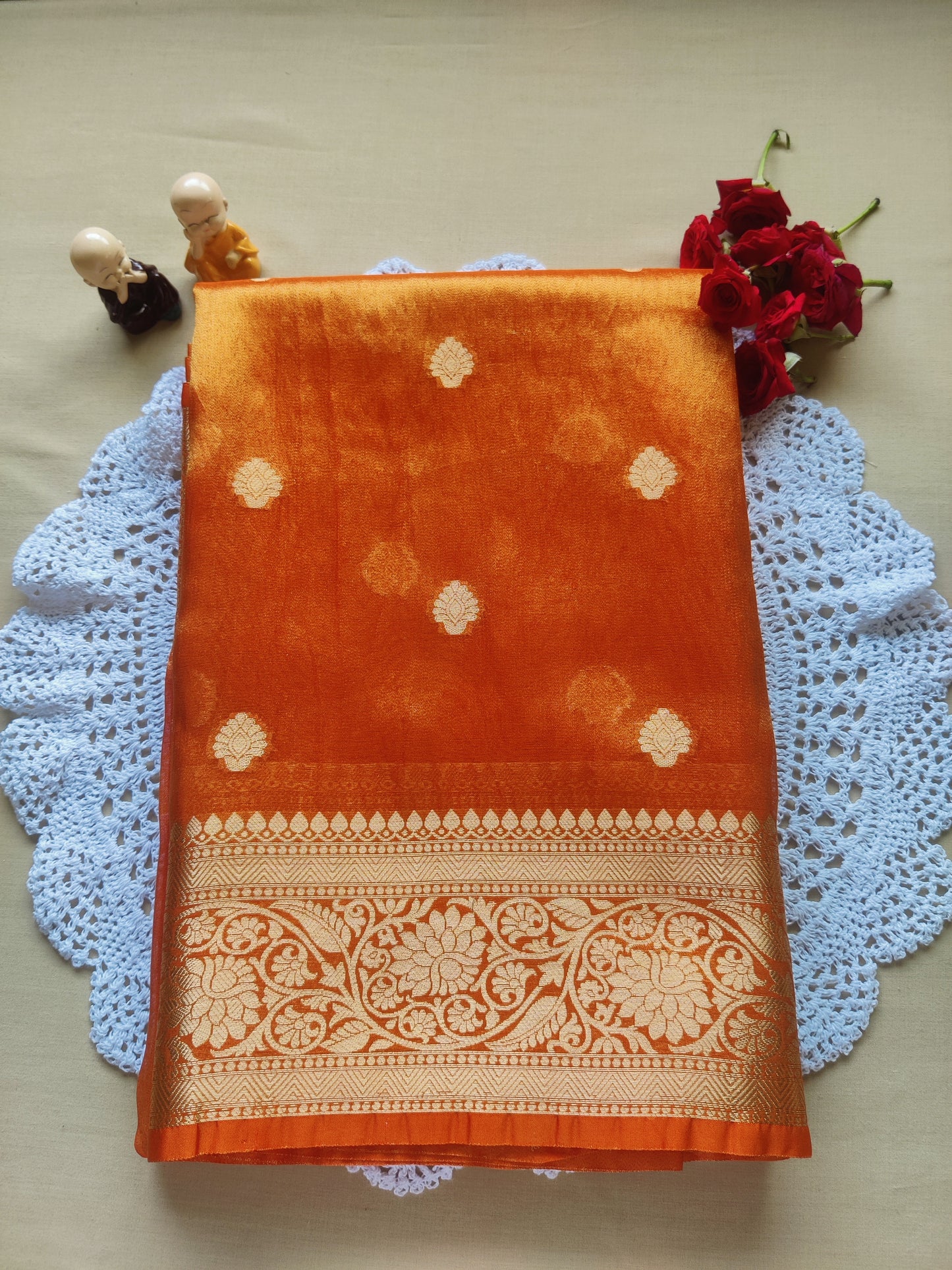 Kavya Banarasi Tissue Saree Dual Tone