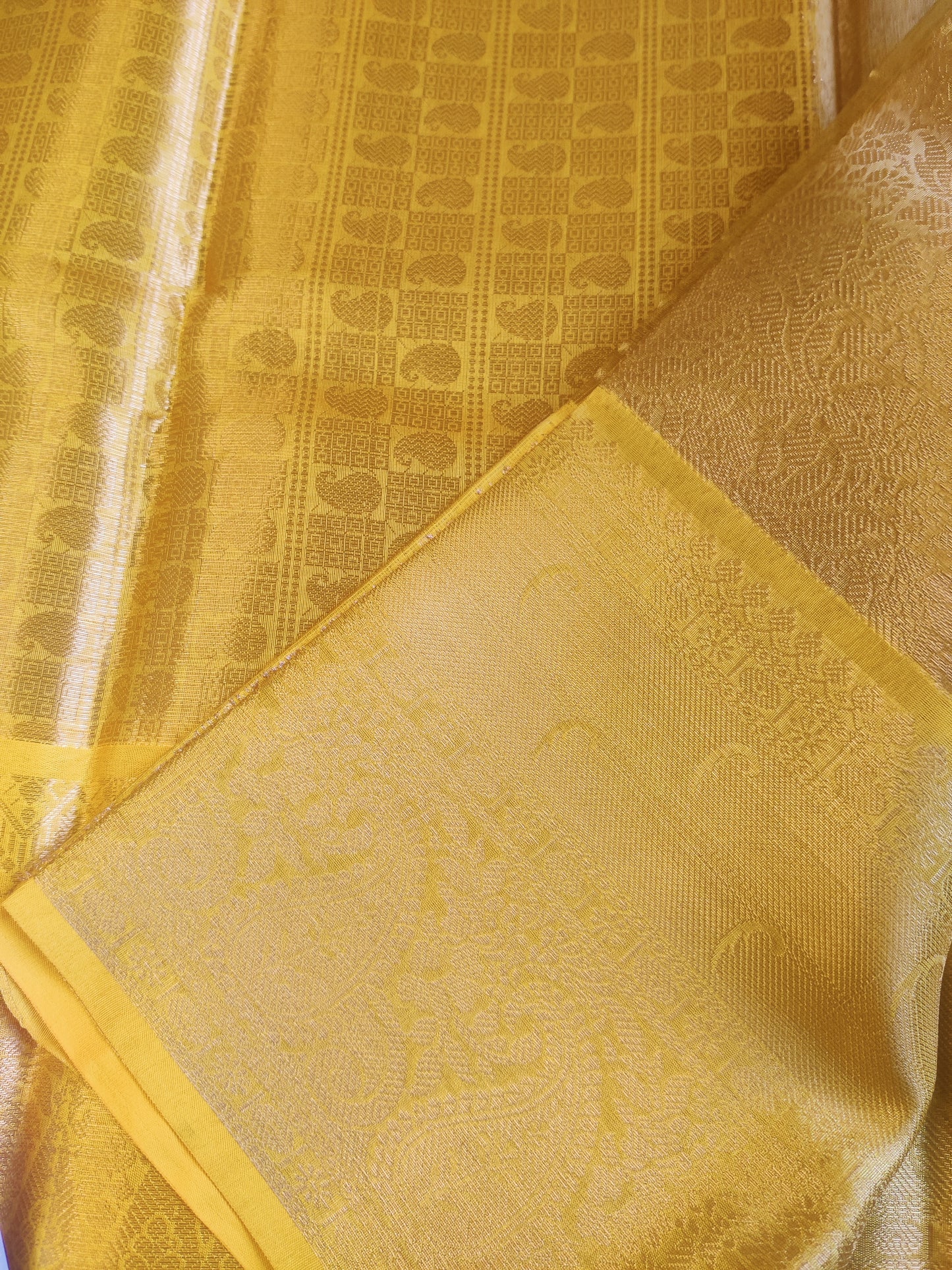 Antique Gold Tissue Saree