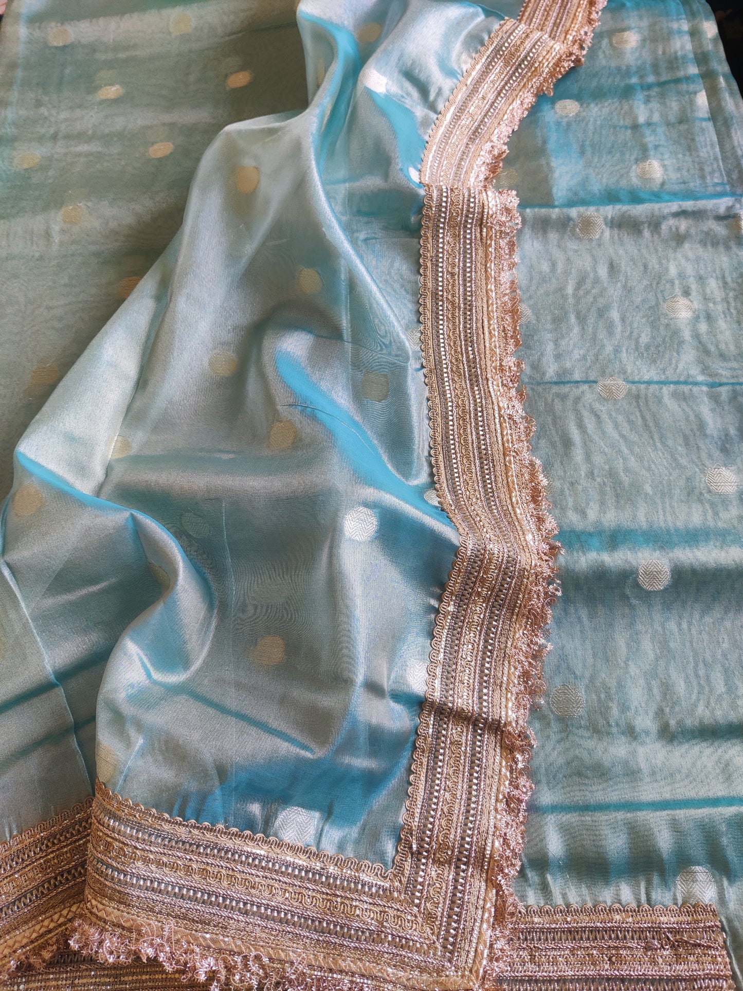 Aarohi Banarasi Tissue Saree with Lace