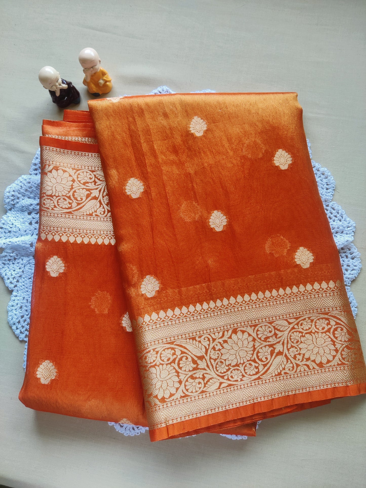 Kavya Banarasi Tissue Saree Dual Tone