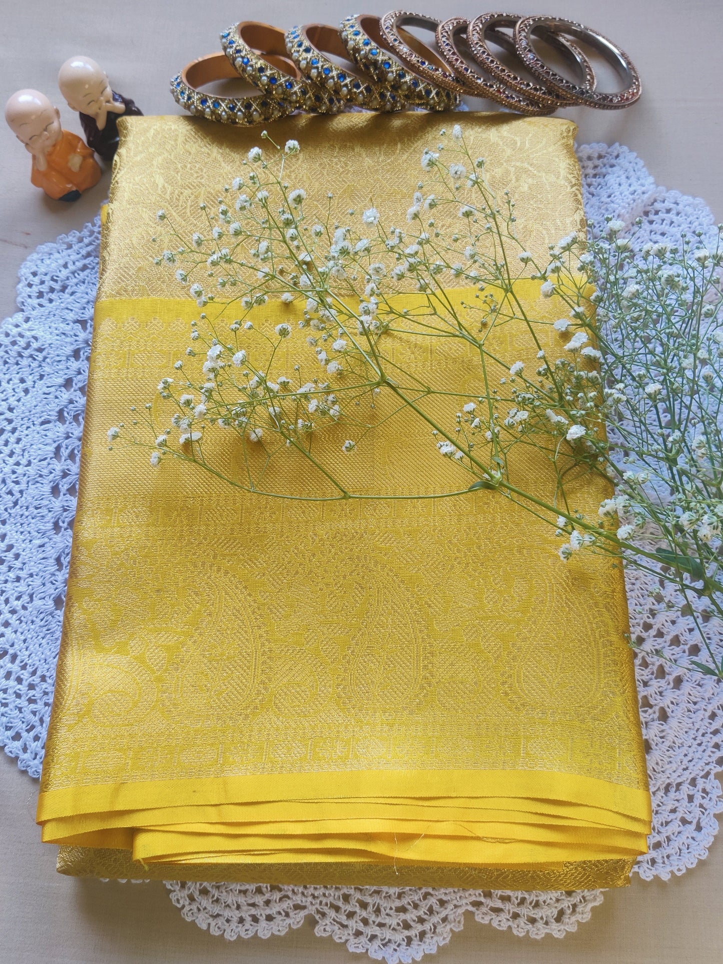 Antique Gold Tissue Saree