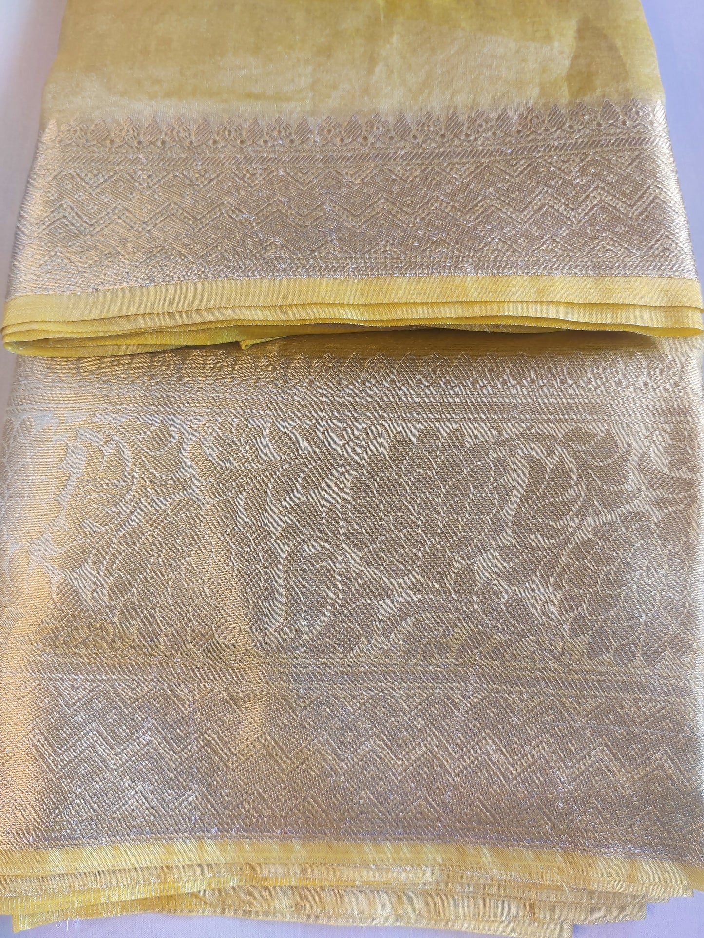 Olive Gold Tissue Saree