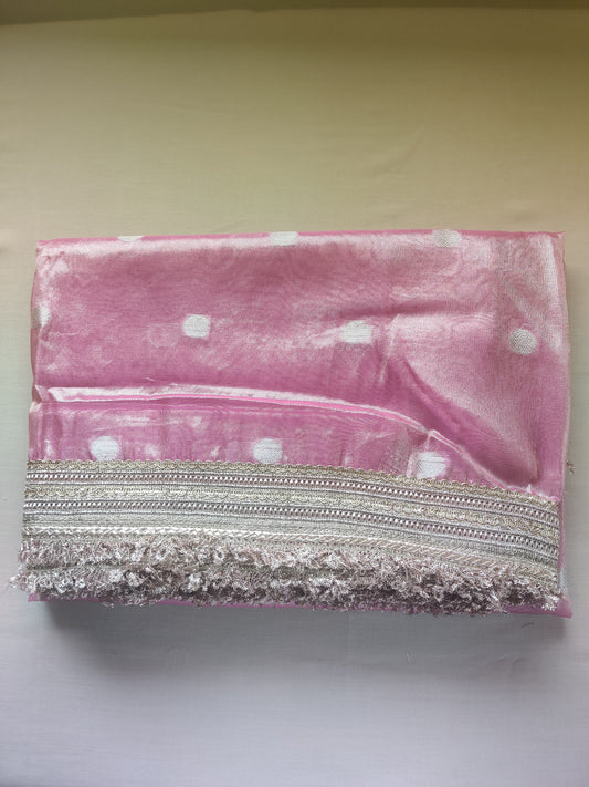 Aarohi Banarasi Tissue Saree with Lace