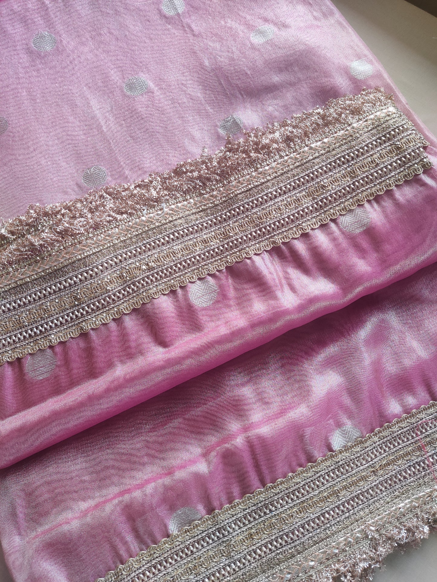 Aarohi Banarasi Tissue Saree with Lace