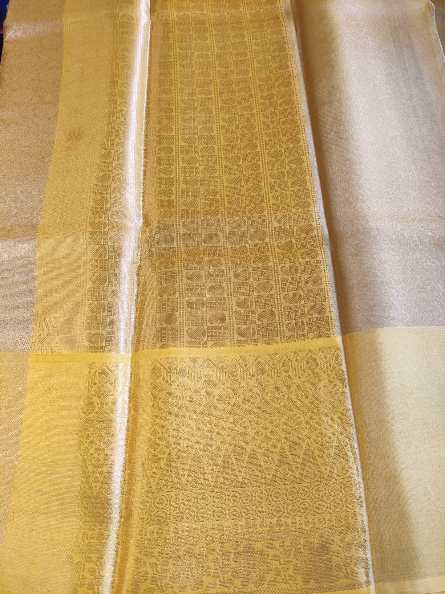 Antique Gold Tissue Saree